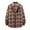 Orange, variant on qolati Men's Lightweight Plaid Shirts Fashion Long Sleeve Buttons Down Basic Lapel Neck Blouse Casual Loose Fit Work Cardigan Tops