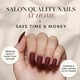 thumbnail image 2 of Press On Nails Glamnetic Merlot Matte Short, rojo almendra, 30 unidades, 2 of 6