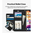 thumbnail image 3 of Entronix Wallet Case for iPhone 14 Pro, PU Leather [6 Slots] Card Holder Flip Stand, Hot Pink, 3 of 5