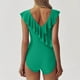thumbnail image 3 of Traje Deportivo para las Mujeres Trajes de Baño de Color Sólido de Protección Solar sin Mangas, Poliéster para la Playa de Surf, 3 of 8