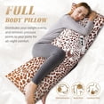thumbnail image 3 of Bingfone Body Pillow Cover Long Pillow Case with Zipper Decorative Bedding Pillowcase 20"x54" Soft Cushion Pillow Case for Bedroom (without pillow core) -Leopard Brown, 3 of 6