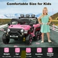 thumbnail image 2 of 24V Power Wheels for Kids with Remote Control, Ride on Car with 6 Wheels, 4WD Switchable Electric Car for Kids, Kids Electric Vehicles Battery Powered Toy Car, Bluetooth, 3 Speeds, Pink, 2 of 8