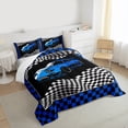thumbnail image 3 of Homewish Racing Car Full Size Comforter Sets 3-Piece for Teens Boys Girls,Extreme Sport Bedding Comforter Set,Geometric Buffalo Plaid Lightweight Bedding Sets,Microfiber Bedroom Decor, 3 of 8