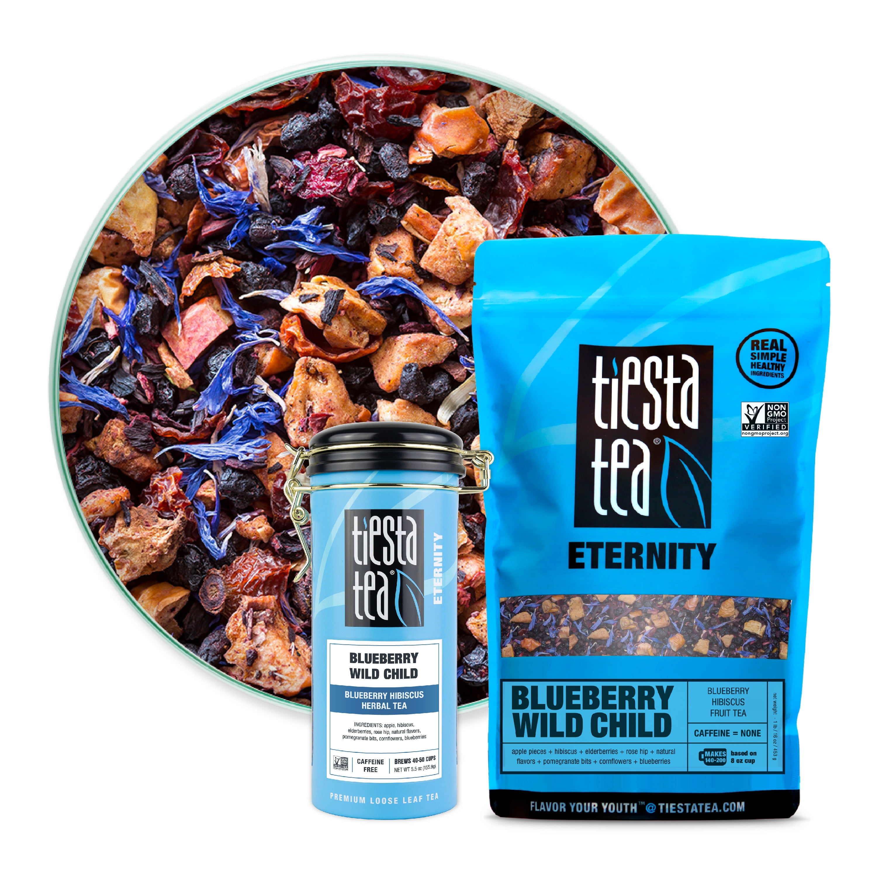 Tiesta Tea Blueberry Wild Child, Blueberry Hibiscus Loose Leaf Herbal