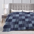 thumbnail image 4 of Kll Fleece Blanket Plush Throw Blanket Blue Gingham Buffalo Check,Soft Fuzzy Cozy Flannel Blanket For Couch Sofa Bed.(40"X30"), 4 of 9
