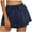 Blue, variant on ZUKMRJPC Womens Ruffle Hem Linen Shorts Summer Casual High Waisted Loose Fit Comfy Wide Leg Solid Lounge Shorts with Pockets