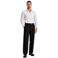 thumbnail image 6 of Nestiefly Men's Baggy Casual Dress Pants Wide Leg Pants Old Money Pleated Loose Relaxed Fit Slacks Business Trousers Black L, 6 of 7