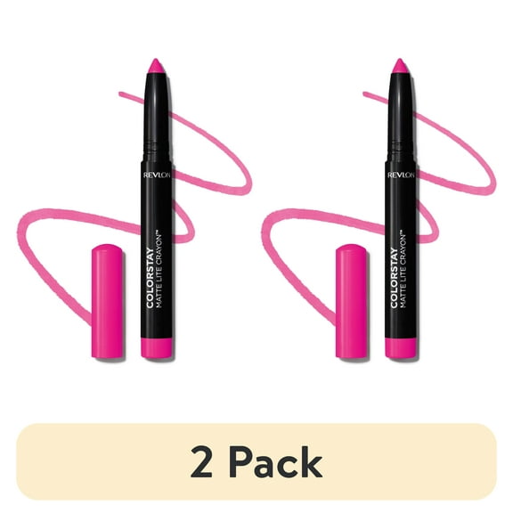 (2 pack) Revlon ColorStay Matte Lite Crayon Lightweight Lipstick, 007 Mile High