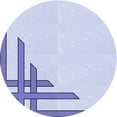 thumbnail image 1 of Ahgly Company Machine Washable Indoor Round Transitional Lavender Blue Area Rugs, 4' Round, 1 of 7