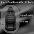 thumbnail image 7 of 2PCS Faux Leather Full Coverage Car Seat Protectors Fit for Chevy 99% Car Models,Waterproof Automotive Seat Cover for Cars(Black), 7 of 7