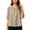 Khaki, variant on Women's Spring Summer Loose Half Sleeve Pullover Round Neck Blouse – Casual Breathable Short Sleeve Top for Daily