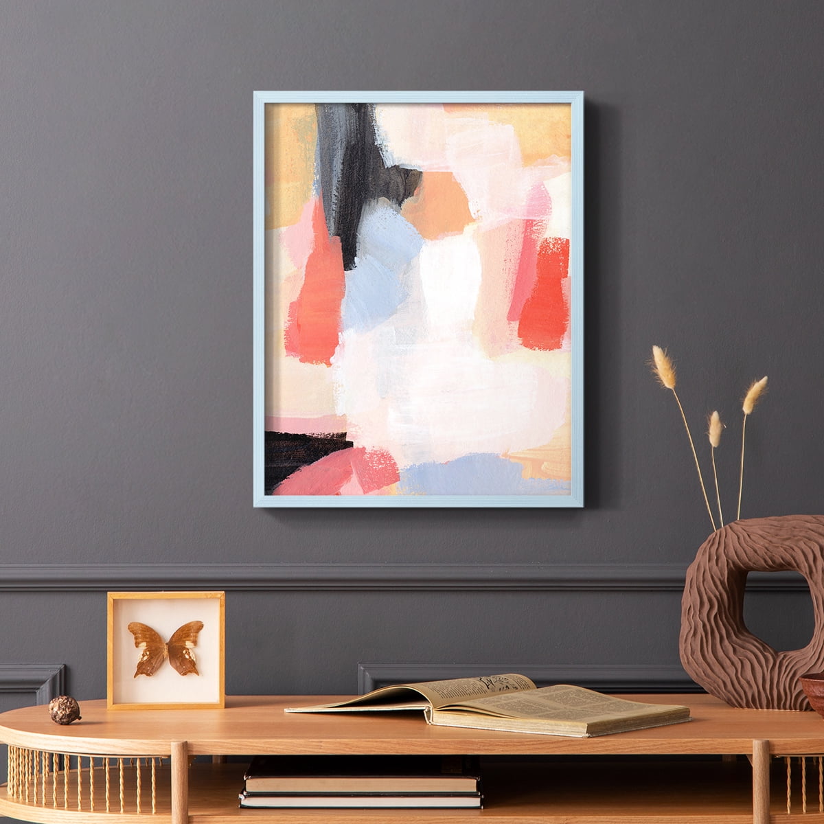 Aerial Scarlet II in Paper Solid Wood 8 x 10 Framed Print