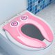 thumbnail image 3 of Asiento de inodoro portátil para viajes de niños pequeños (búho rosa) - Asiento de inodoro plegable antideslizante para entrenamiento de orinal para niñas y bebés, 3 of 5