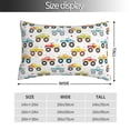 thumbnail image 2 of Rateoe Cartoon Monster Trucks Pattern Decorative Pillow Case,Throw Pillow Covers,Plush Pillow Cover,Soft Pillow Case,Velvet Pillow Case-16"x24", 2 of 6