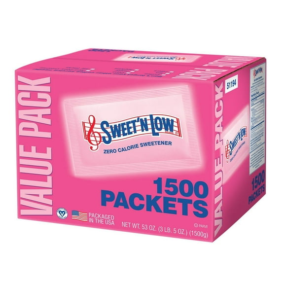 Sweet and Low Zero Calorie Sweetener 1500 Individual Serving Packets