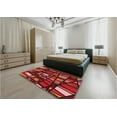 thumbnail image 4 of Ahgly Company Indoor Round Patterned Chestnut Red Area Rugs, 8' Round, 4 of 6