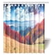 thumbnail image 1 of Juego de cortinas de baño ABPHQTO ganchos 150x180 cm paisaje brumoso, 1 of 2