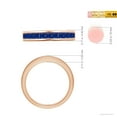 thumbnail image 5 of ANGARA Natural 1.04 Ct Channel Set Square Sapphire Half Eternity Ring in 14K Rose Gold for Women (Size-2.4mm) | September Birthstone, Anniversary, Jewelry Gift for Women | Natural Blue Sapphire Ring, 5 of 9