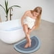 thumbnail image 1 of Estera Alfombra de baño de terciopelo cristal de 40x60 cm,súper absorbente,antideslizante,lavable,con base de goma para bañera y suelo (azul pavo real,1 pieza). Rkxzt, 1 of 8