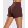 thumbnail image 5 of YEEKISUS Women High Waisted Biker Shorts Scrunch Butt Booty Lifting Shorts for Workout Gym Yoga Athletic Running Cycling Brown L, 5 of 7