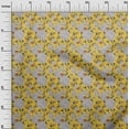 thumbnail image 2 of oneOone Cotton Poplin Twill Yellow Fabric Leaves & Flower Diy Clothing Quilting Fabric Print Fabric By Yard 56 Inch Wide, 2 of 4