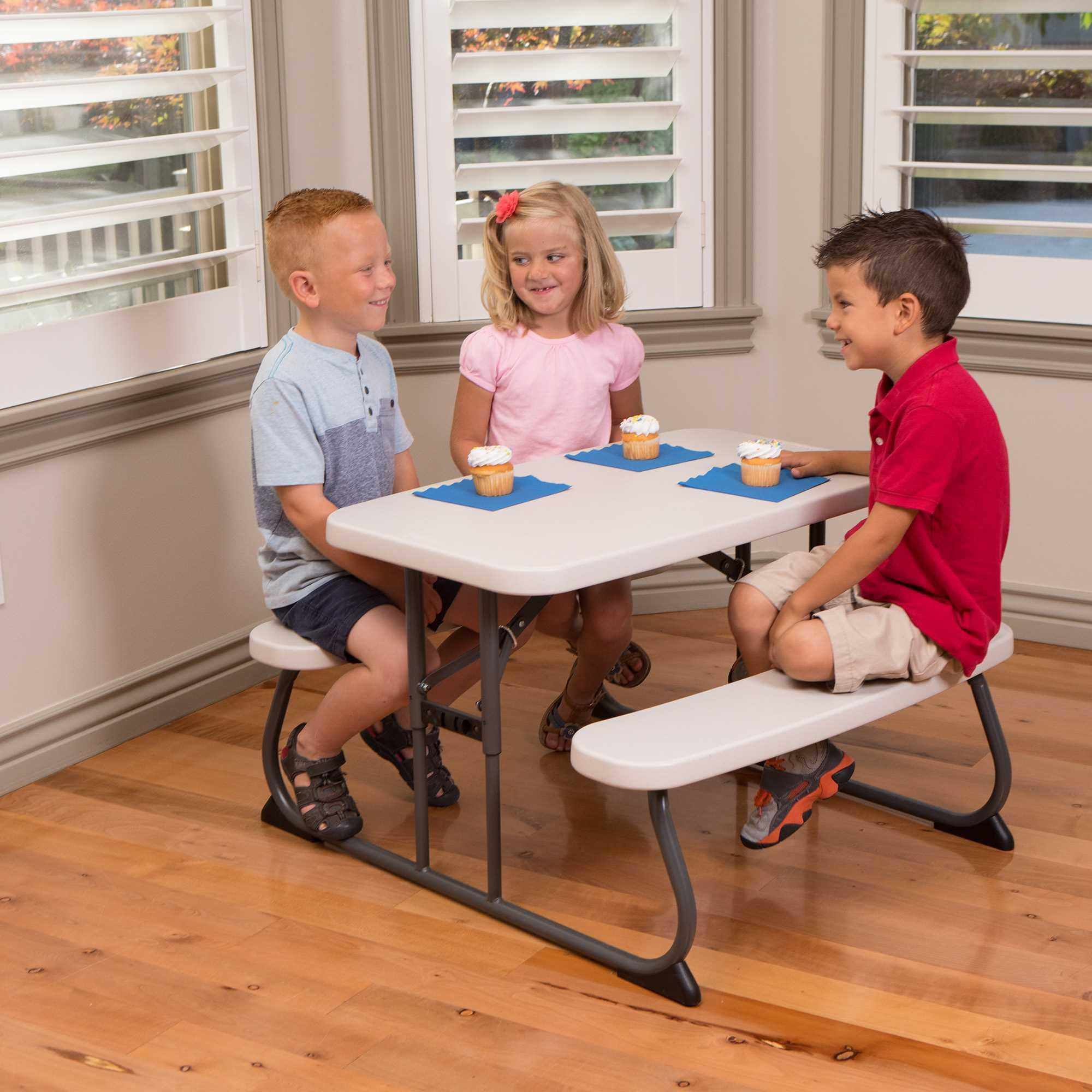 Lifetime Children's Polyethylene Picnic Table, All-Occasion, Almond (260256)
