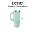 thumbnail image 4 of RTIC 16 oz Ceramic Lined Road Trip Tumbler, Leak-Proof Covered Straw Lid, RTIC Ice Glitter, 4 of 8