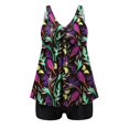 thumbnail image 2 of Wo Piece Swimsuit For Women Modest Tummy Control Bathing Suits Tankini Set Swim Tank Top With Shorts, 2 of 5