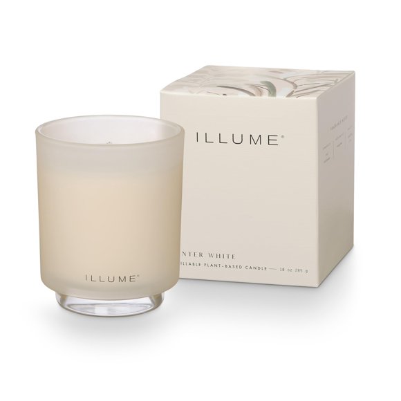 Candle Illume, rellenable, en caja de vidrio blanco invernal, 200 ml