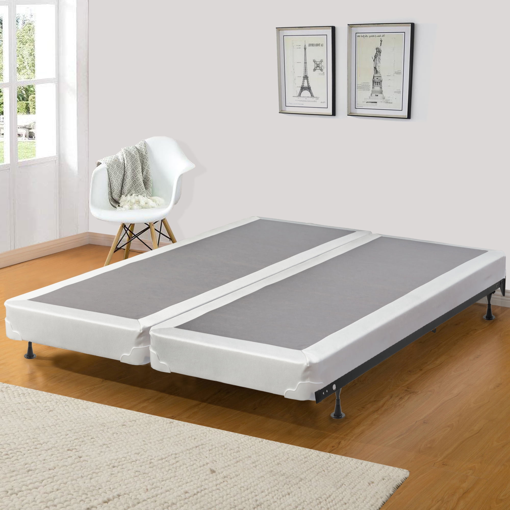 Continental Sleep P 225F-3//3-2S Fully Assembled Orthopedic Back Support Long Lasting 10 Medium Plush Mattress and Split Box Spirng with Frame Twin