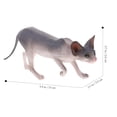 thumbnail image 2 of WORGEOUS Decoración decorativa de gato adorno de gato pequeño estatua sin pelo de la estatua de la artesanía simulación del gatito del gatito, 2 of 9