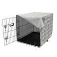 thumbnail image 3 of Jazz Music Dog Crate Cover, Repetitive Men Playing Instruments Performing on a Plain Backdrop, Easy to Use Pet Kennel Cover Small Dogs Puppies Kittens, 7 Sizes, Dark Taupe White, by Ambesonne, 3 of 6