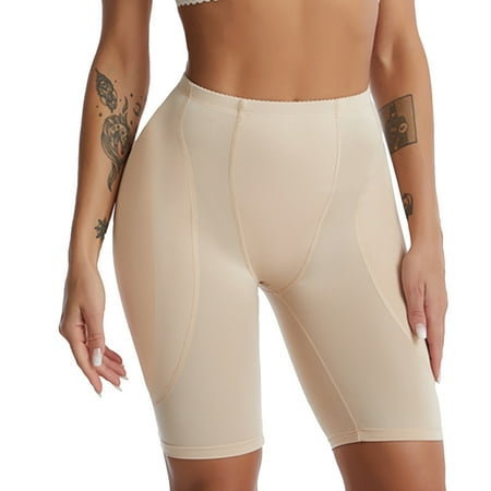 Defitshape Women s Shaper Shorts Shapewear Panties Padded Seamless Tummy Control Underwear Panties Shaping Boyshorts Slip Shorts Slimming Hip Enhancer Nude 3X-Large
