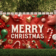 thumbnail image 3 of Festive Banner Merry Christmas Decorative Design Gingerbread Ornament Holly Decoration Christmas for Holiday Celebration Indoor Decoration Party Background, 3 of 9