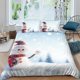 thumbnail image 1 of Juegos de ropa de cama juegos de colchas de muñeco de nieve navideño fundas de almohada Impresión 3D regalos de sábanas y camas Full tamaño, 1 of 5