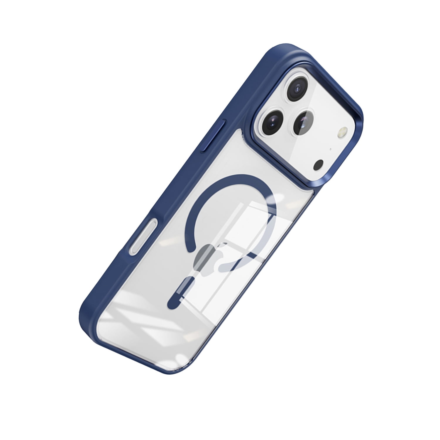 Sleek Metal Case with Wireless Charging for iPhone 17 Pro Max - Darkblue