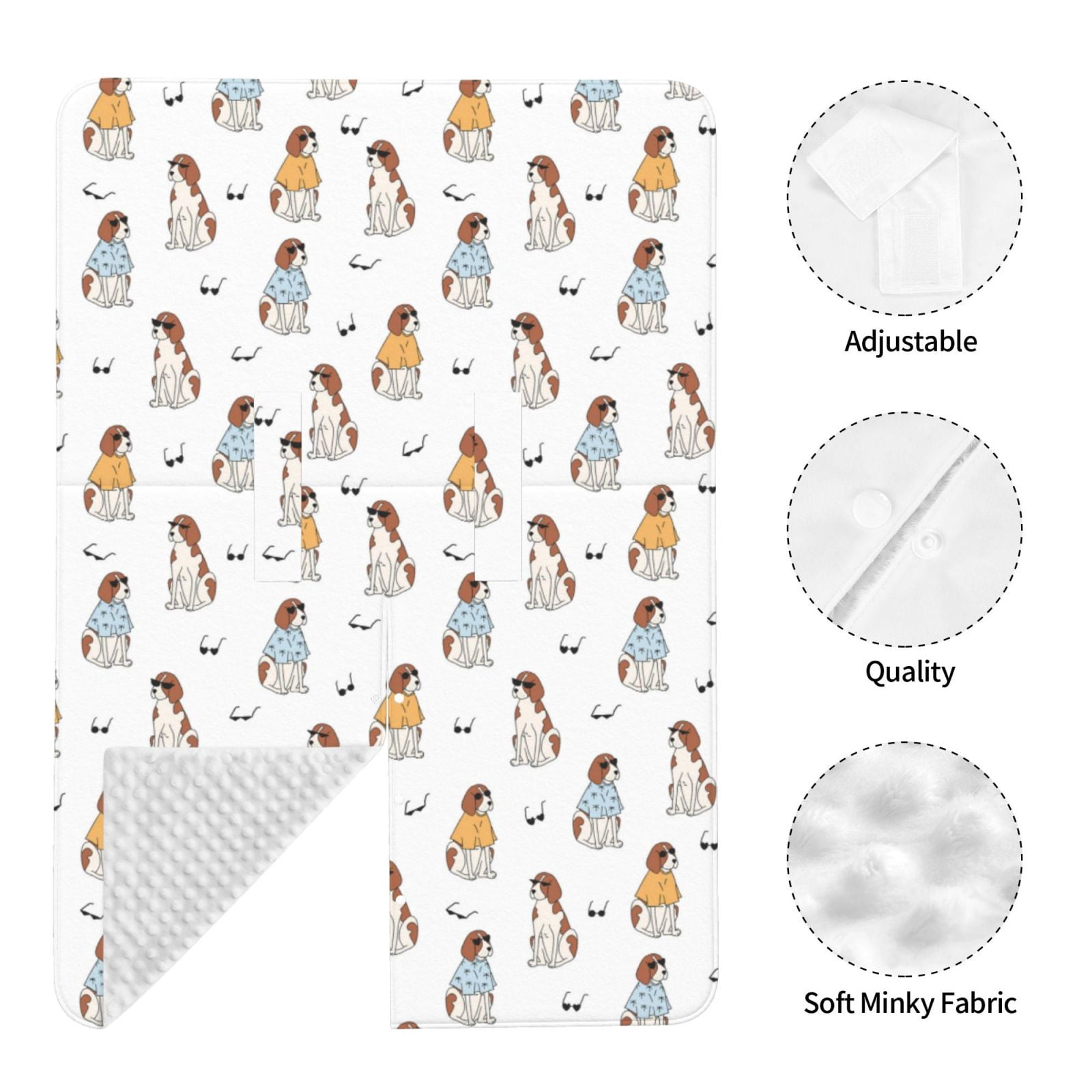 Car Seat Cover Baby - Cute Glasses Dog Breathable Infant Car Seat Cover for Baby Carseat, Lightweight Comfort Baby Essentials Must Haves Newborn Stuff for Girl Boy