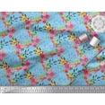 thumbnail image 3 of Soimoi Georgette Viscose Fabric Leaves & Floral Fabric Prints By Yard 42 Inch Wide, 3 of 3