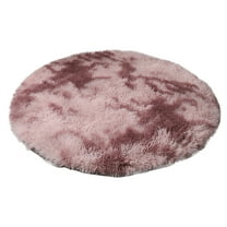 Fnochy Rose Gold Round Rug for Girls Bedroom,Fluffy Circle Rug for Kids Room,Furry Carpet for Teen ,Shaggy Circular Rug for Nursery Room,Fuzzy Plush Rug for Dorm,Cute Room Decor for Baby