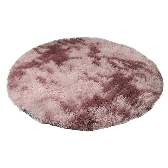 Round Fuzzy Carpet Circular Soft Rug For Bedroom Nursery Living Room Non Slip Plush Area Rug Home Decor