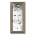 thumbnail image 2 of ArtToFrames 7" x 18" Aged White Gold Picture Frame, 7x18 inch Silver Wood Poster Frame (WOM-2036),  Pack, 2 of 7