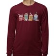 thumbnail image 2 of Holiday Drinks Christmas Long Sleeve Shirt Unisex Large Maroon, 2 of 5