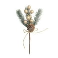 thumbnail image 4 of LYINGF Artificial Christmas Pick with Golden Berries and Pinecone - Rustic Bow Spray for Wreath, Garland, and Tree Decor, Natural-Look Accent for Centerpieces, 4 of 8