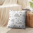 thumbnail image 3 of LALILO Throw Pillow Covers Gray Cute Night Sky Kid White Minimalist Baby Cushion Cover 18" x 18", 2 Pack, 3 of 6
