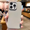 thumbnail image 1 of Fashion Candy Colors Soft Phone Case for IPhone 11 12 14 13 15 Pro Max 14Plus Camera Bumper Shock Protection Matte Cover Coque grey For iPhone 14 Plus, 1 of 6