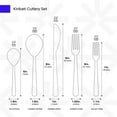 thumbnail image 7 of Ozarke Kiribati Cutlery Set, Stainless Steel Matte Black (Set of 20), 7 of 7