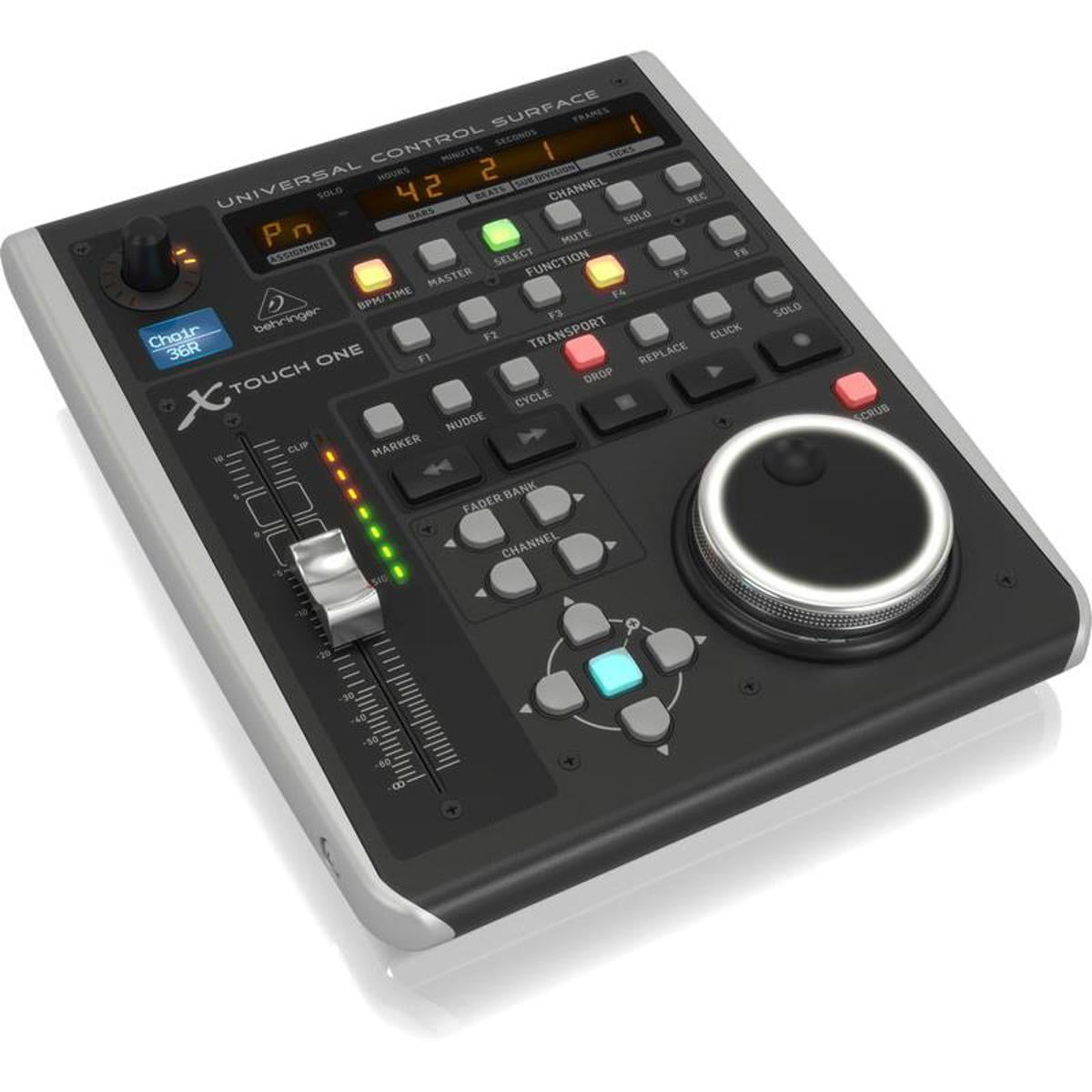 Behringer X-TOUCH ONE Universal Control Surface with Touch-Sensitive Motor Fader, Bundle with TAPH100 Headphones