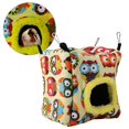 thumbnail image 2 of Warm Plush Bird Hanging Cave Parrot Nest Hammock Hanging Winter Birds Cage (L Owl), 2 of 4