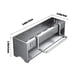 thumbnail image 3 of Escurridor de fregadero con soporte para trapos | Organizador de acero inoxidable para dispensador de jabón, esponjas y cepillos | Cesta de drenaje inoxidable, blanco, gris o negro | Paquete de 1, 3 of 7