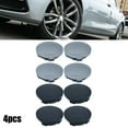thumbnail image 3 of Sleek Design 60mm ABS Black Silver Wheel Hub Center Cap Cover for Vehicles, 3 of 9